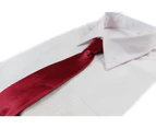 Kids Boys Maroon Elastic Plain Neck Tie Polyester