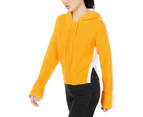 Planet Gold Women's Sweaters Hooded Sweater - Color: Spectra Yellow