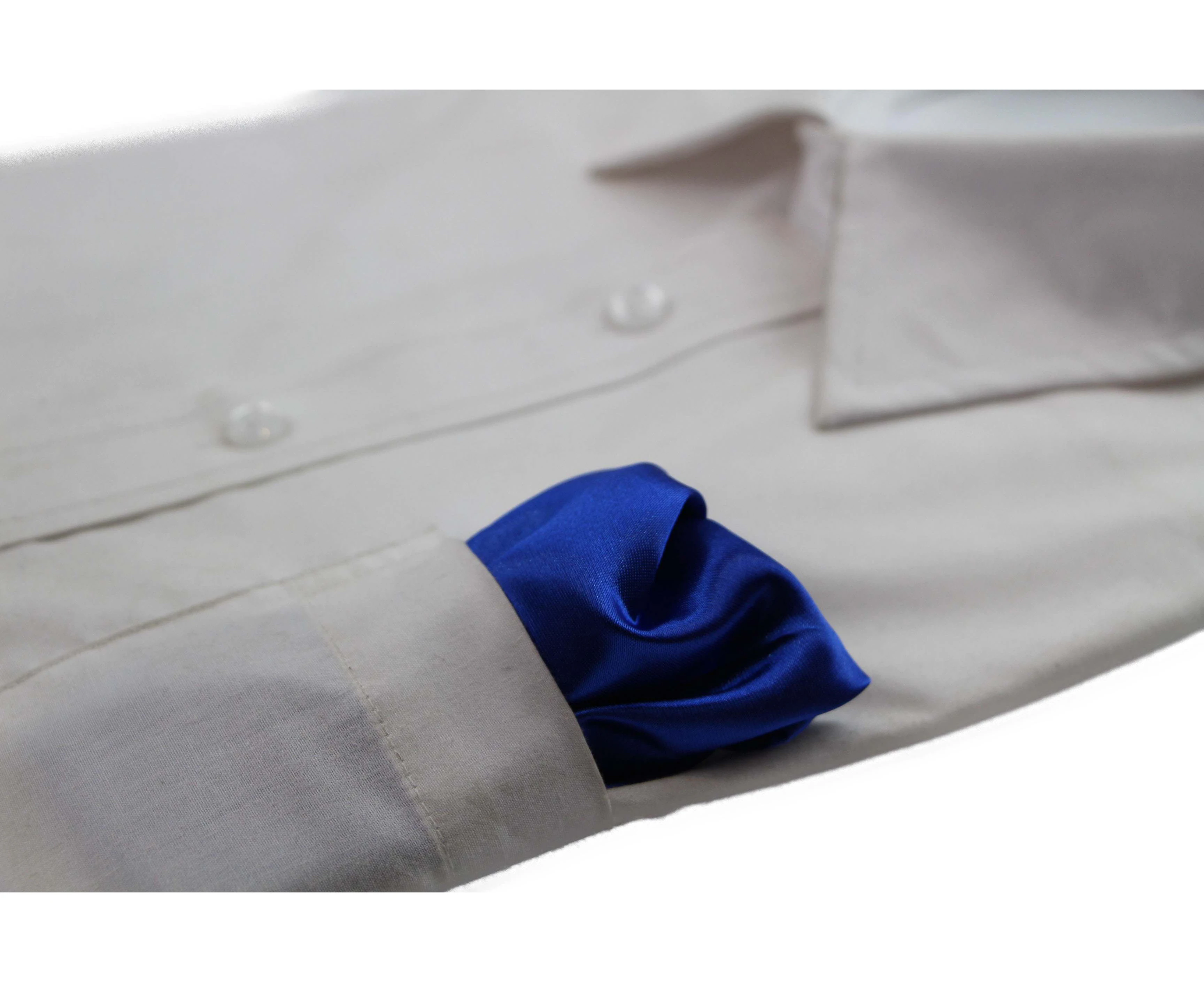 Mens Blue Pocket Square Polyester