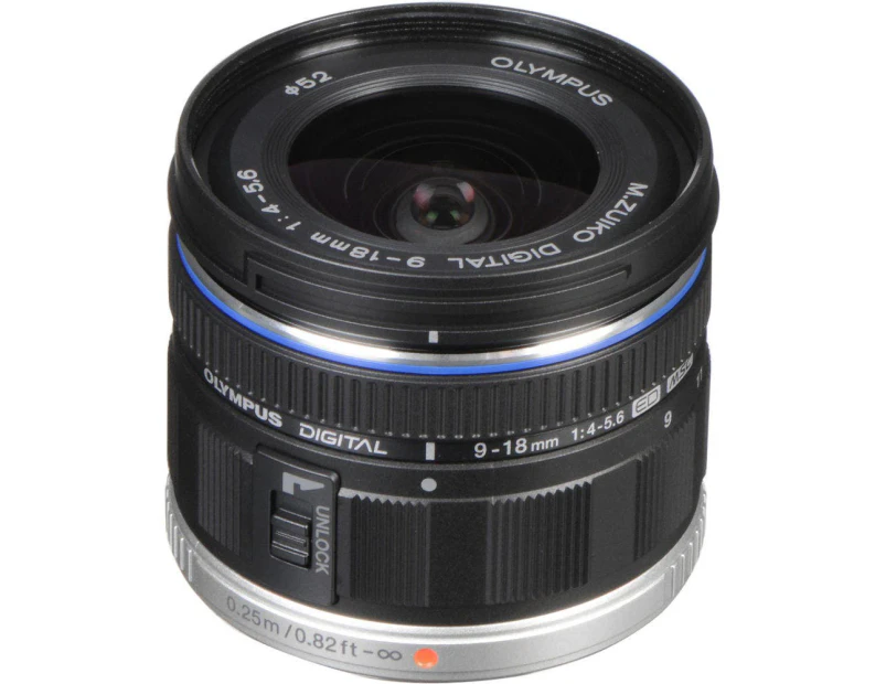 Olympus 9-18mm f/4.0-5.6 Micro 4/3rds Lens - Black - Black