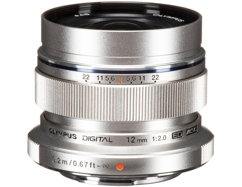 Olympus 12mm f/2.0 Lens - Silver - Silver