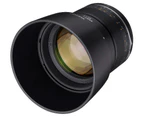 SAMYANG 85mm f/1.4 Renewal UMC II Canon EF Full Frame, De-Clicked & Weather Sealed - Black