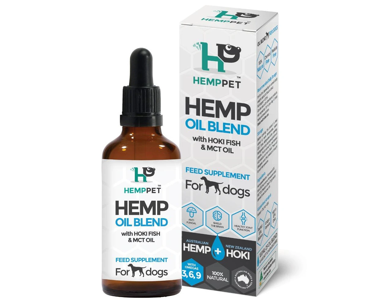 Hemp Pet Mobility Supplement w/ Hemp Nectar + Hoki Fish & MCT Oil for Dogs 100ml