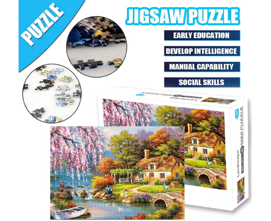 1000 Piece Jigsaw Puzzle for Kid and Adults Large Landscape Puzzle Game Educational Toys Personalized Art for Home Wall Decor