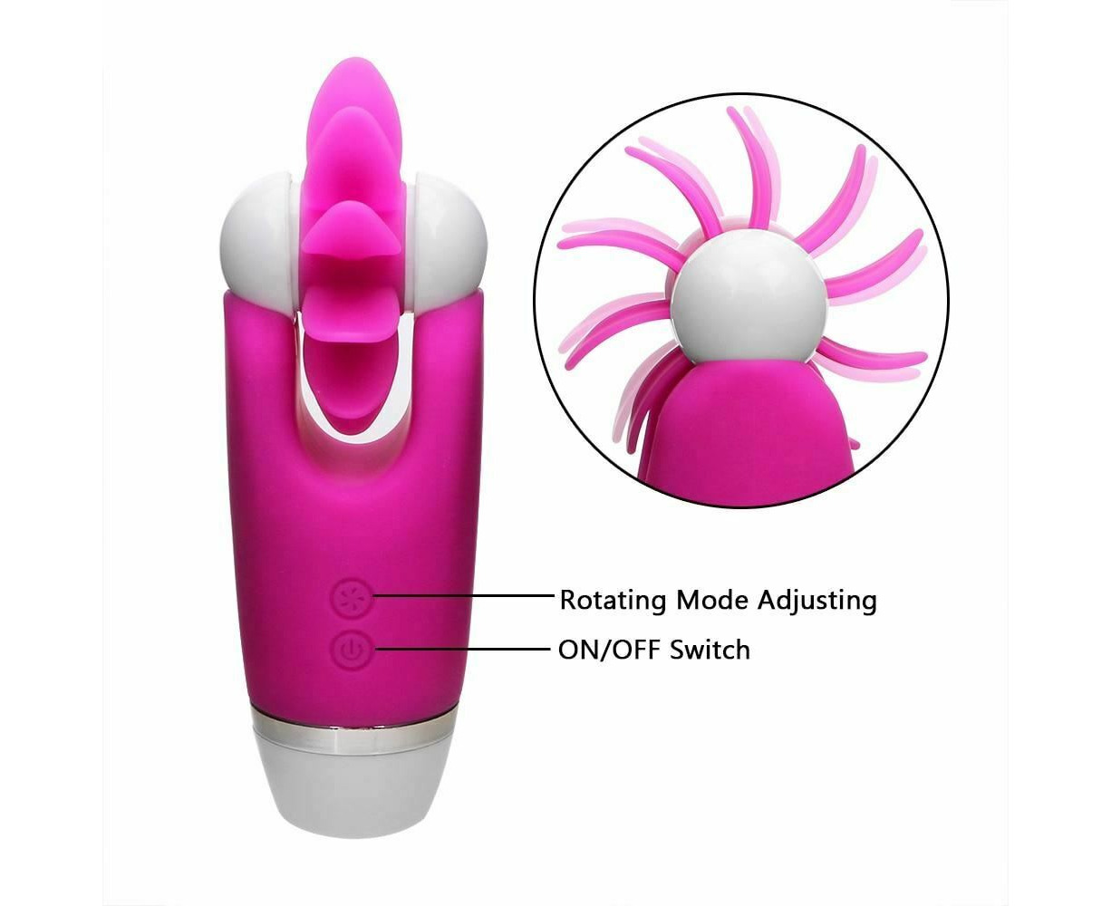 Stimulator Rotating Tongue Oral Sex Clitoris Licking Toy For Women