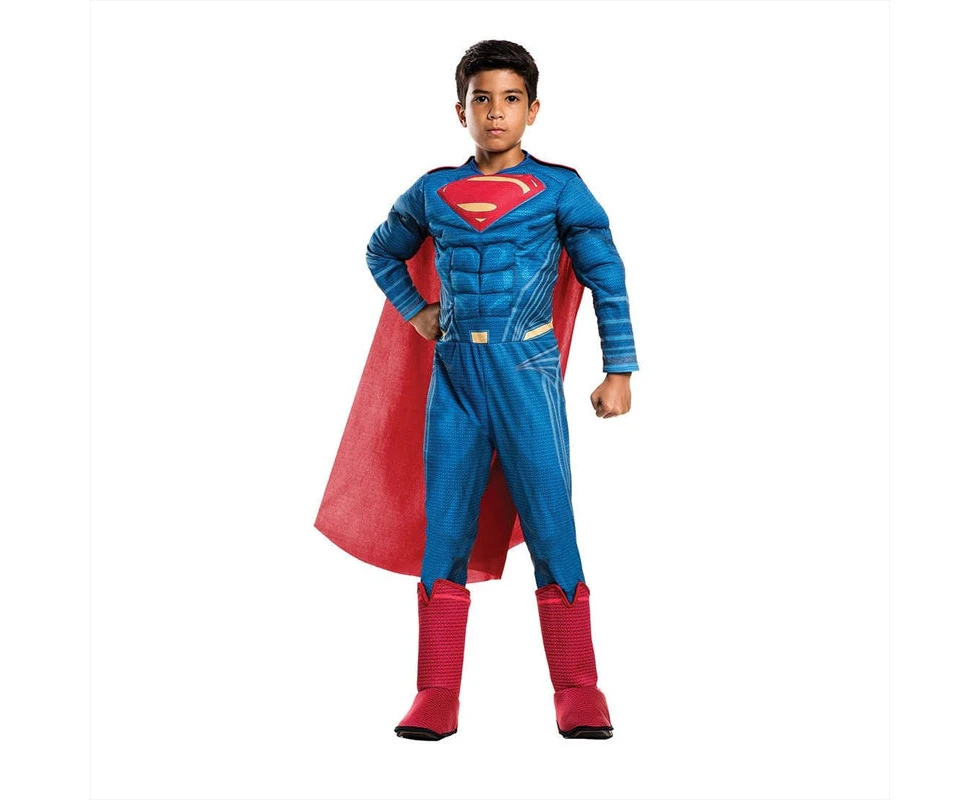 Dc Comics Superman Deluxe Lenticular Dress Up Party Costume Kids/Boys Size 3-5