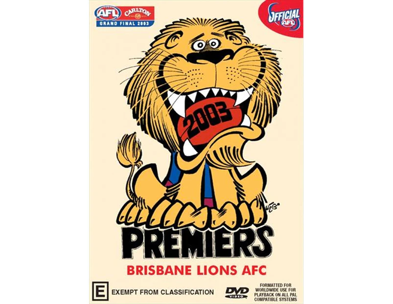 Afl Premiers 2003   Brisbane Lions Dvd