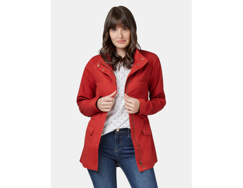 Jeanswest Womens  Connie Cotton Casual Jkt Rust