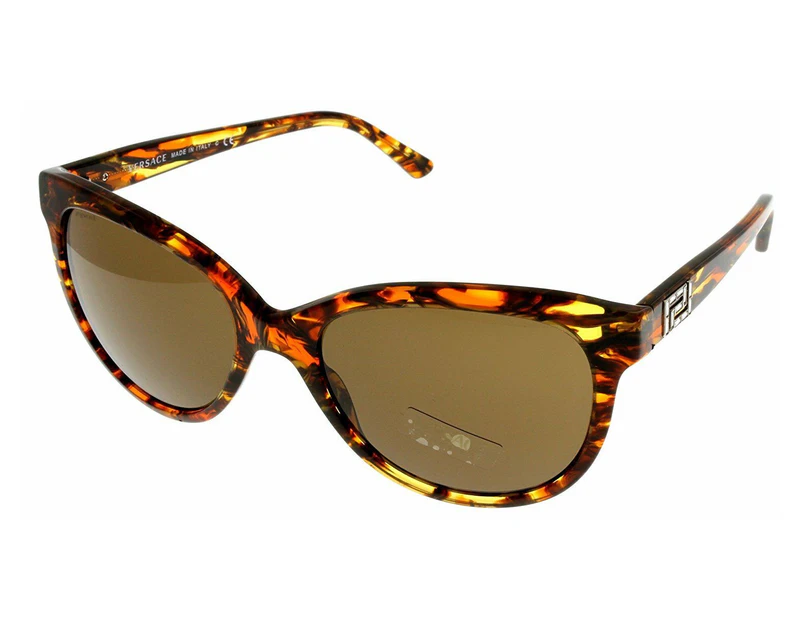 Versace Sunglasses Women Brown Havana Oval Fashion