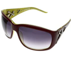 Just Cavalli Sunglasses Women Pearl Olive Violet Rectangular