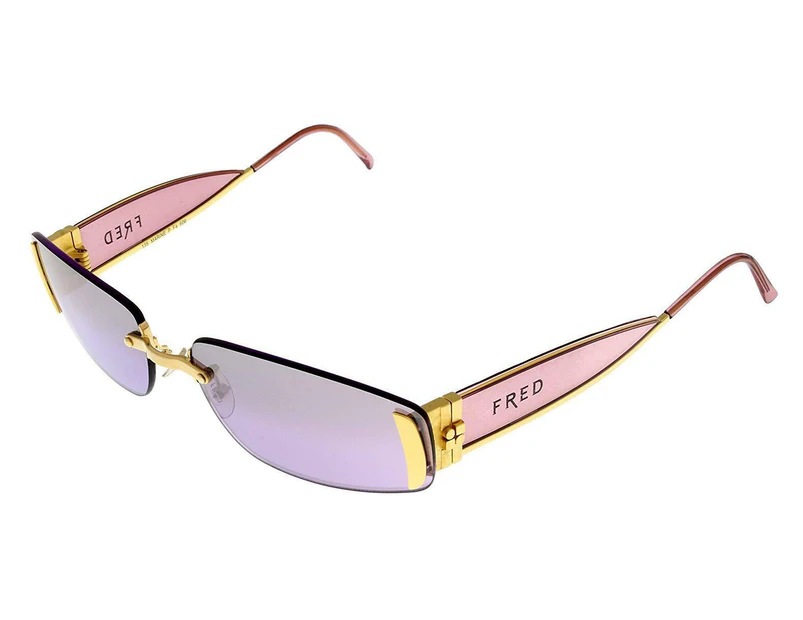 Fred Lunettes Sunglasses Sunmarine Women Rimless Purple Gold