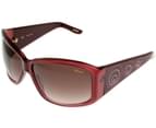 Chopard Sunglasses Women Rectangular Bordeaux Light and Dark Pink 1