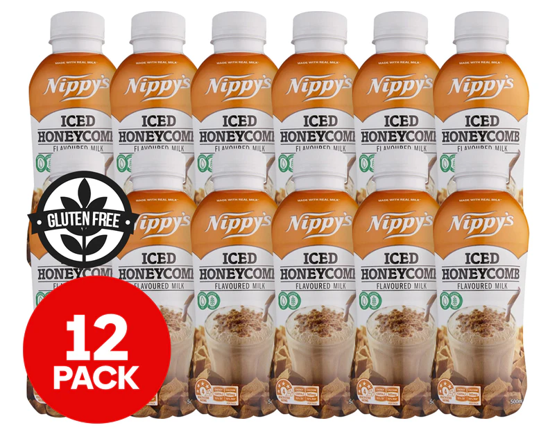 12 x Nippy's Flavoured Milk Honeycomb 500mL