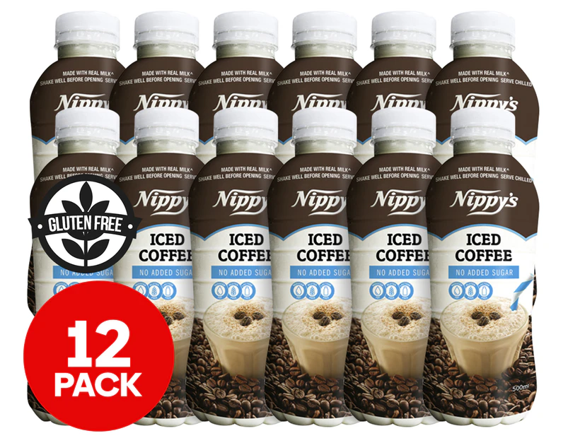 12 x Nippy's No Added Sugar Flavoured Milk Iced Coffee 500mL