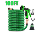 100FT Upgraded Expandable Garden Water Hose+10 Function Spray Nozzle