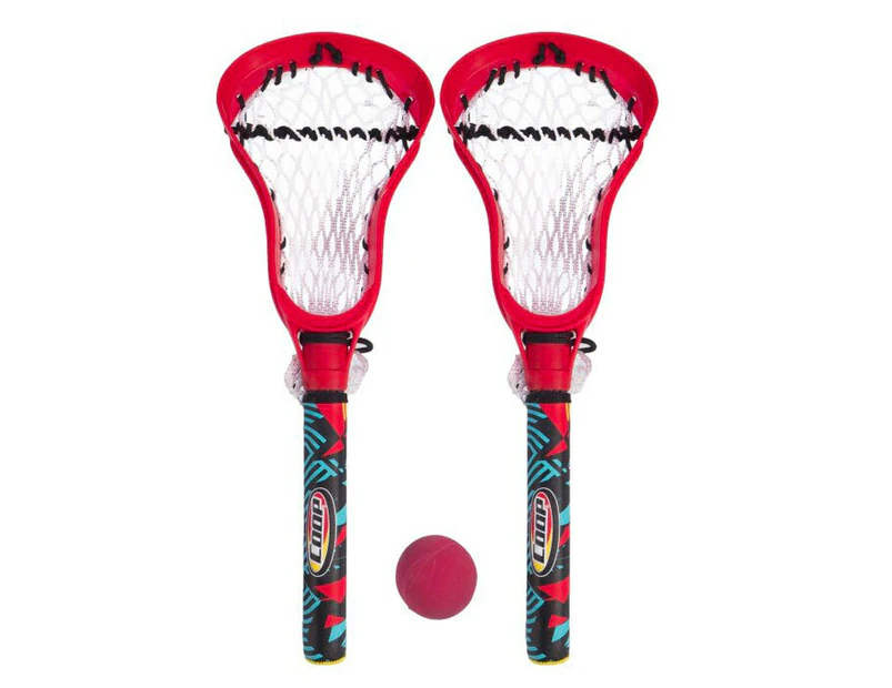 2pc Coop Hydro Lacrosse Sticks w/ Ball Beach/Pool/Backyard Fun Play Game Toy Red