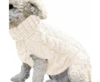 Daniels Pet Emporium Indi Knitted Sweater White - White