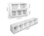 Keezi Kids Toy Box Stackable Bookshelf Storage Organiser Bookcase Shelf