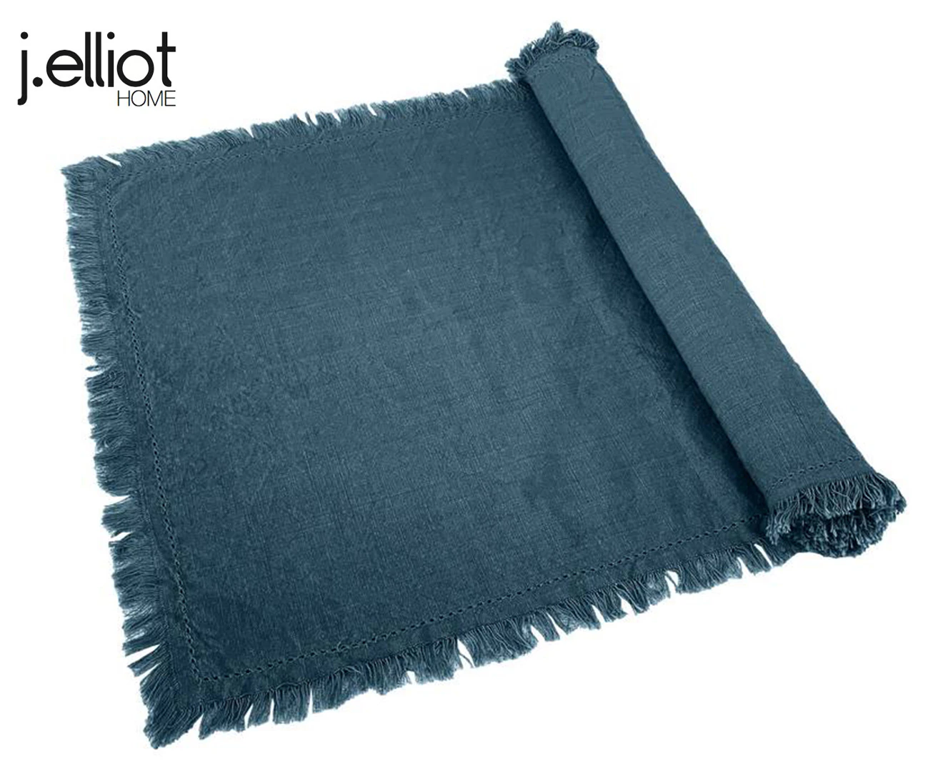 J.Elliot Avani 40x180cm Cotton Table Runner Dining Decor Table Cloth Steel Blue