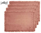Set of 4 J.Elliot Home Avani Placemats - Clay Pink