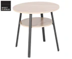 West Avenue Brooklyn Round Side Table - Black/Blonde