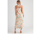 Crossroads Ring Back Knit Maxi Dress - Womens - Tropical Floral
