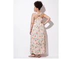Crossroads Ring Back Knit Maxi Dress - Womens - Tropical Floral