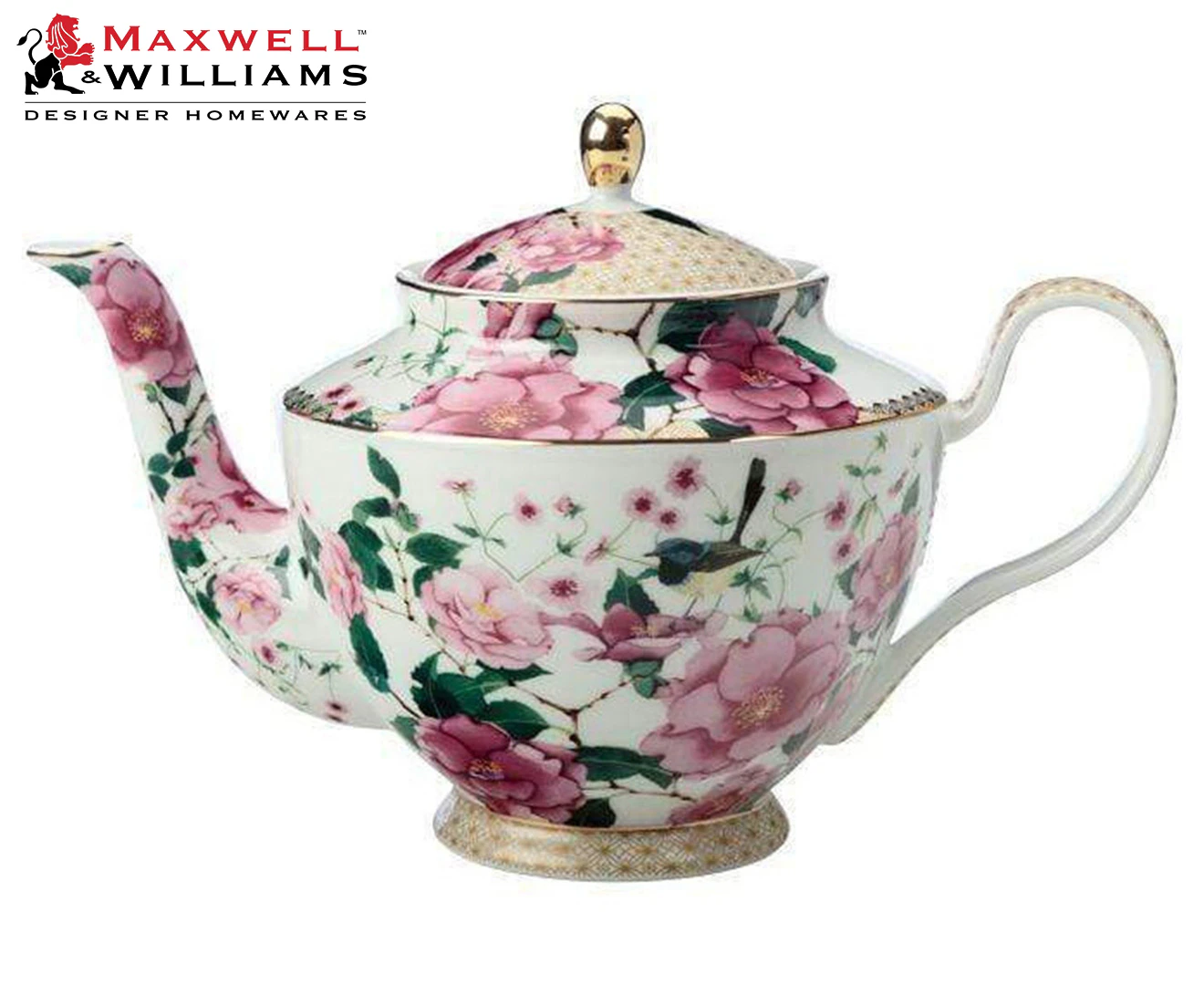 Maxwell & Williams 1L Teas & C's Silk Road Teapot w/ Infuser - White Multi