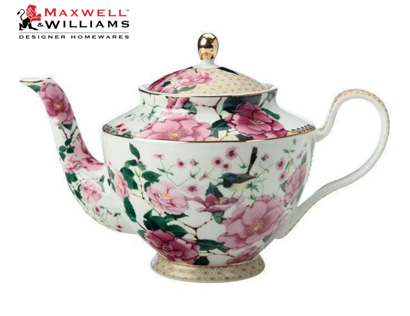 Maxwell & Williams 1L Teas & C's Silk Road Teapot w/ Infuser - White Multi