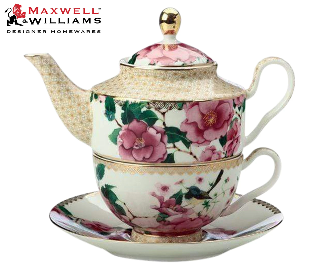 Maxwell & Williams 4-Piece Teas & C's Silk Road Tea For One w/ Infuser - White/Multi