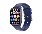 TODO Bluetooth Smart Watch 1.69" TFT Monitor Heart Rate Blood Pressure - Blue