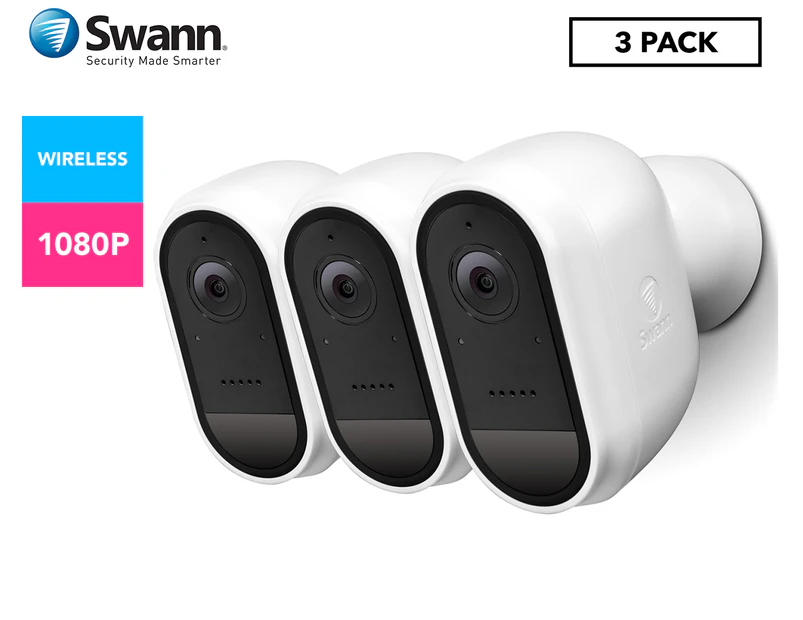 Swann SWIFI-CAMWPK3 Wire-Free 1080p Security Camera 3-Pack