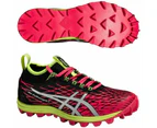 Womens Asics Fujirunnegade 2 Plasmaguard Red Pink Fluro Yellow Grey Trail Shoes Synthetic - Azalea/Silver/Black