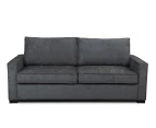 Valentin Queen Upholstered Fabric Sofa Bed Lounge Couch With Memory Mattress Foam- Storm