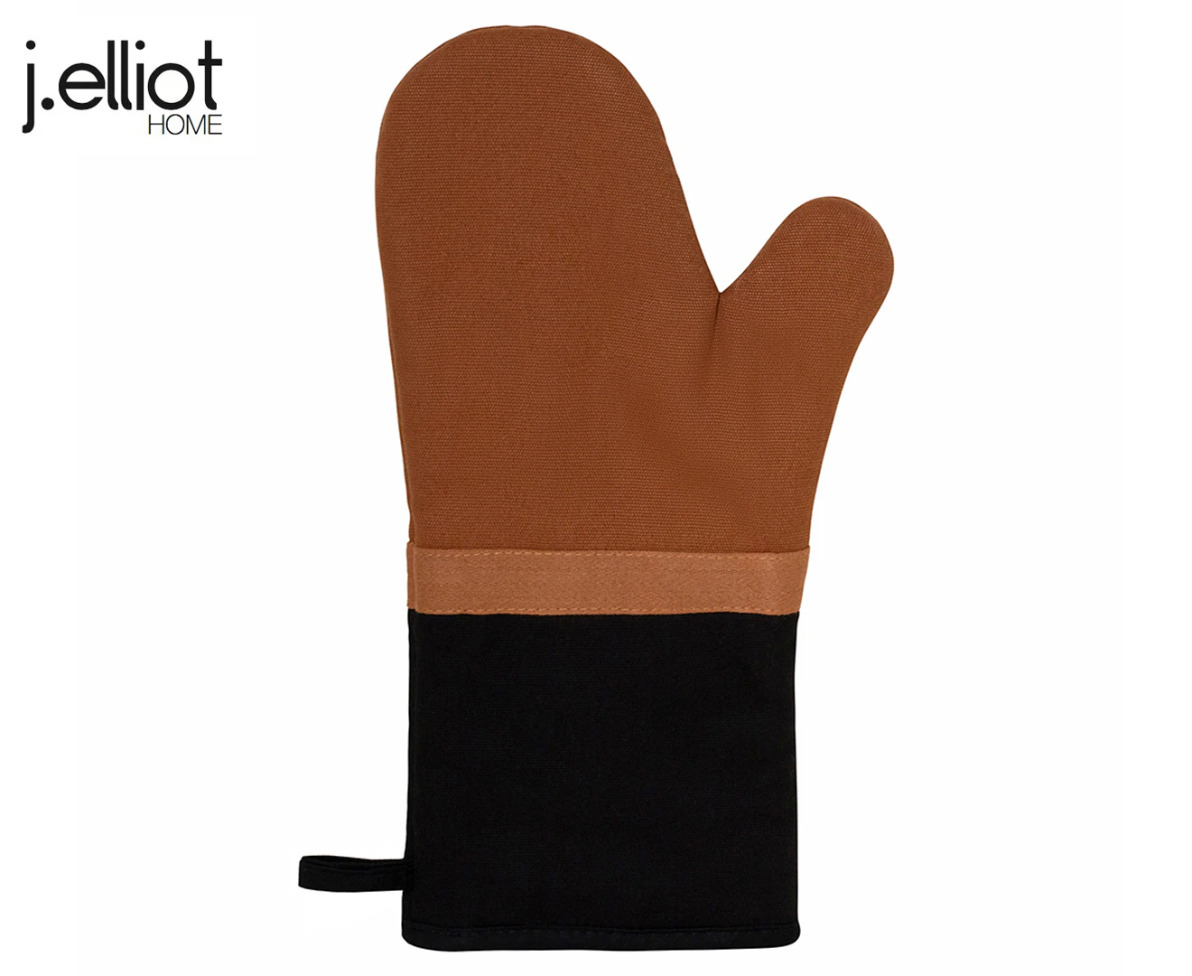 J. Elliot Selby Cotton Oven Mitt 34cm Kitchen Cooking/Baking Gloves Ginger/Black