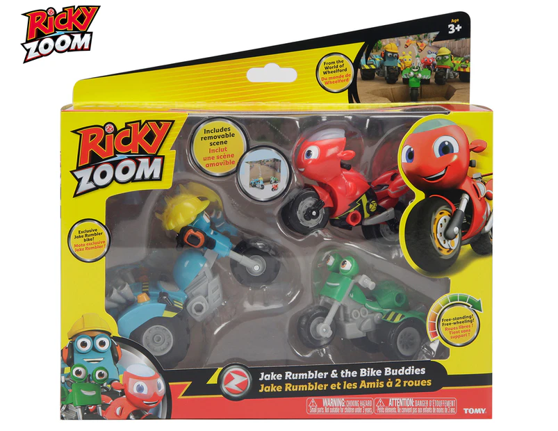 Ricky Zoom Jake Rumbler & The Bike Buddies Toys 3pk