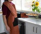 J. Elliot Selby Cotton Oven Mitt 34cm Kitchen Cooking/Baking Gloves Ginger/Black