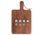 J.Elliot Home 38x23cm Rella Cheese Board & Marker Set - Natural/Silver