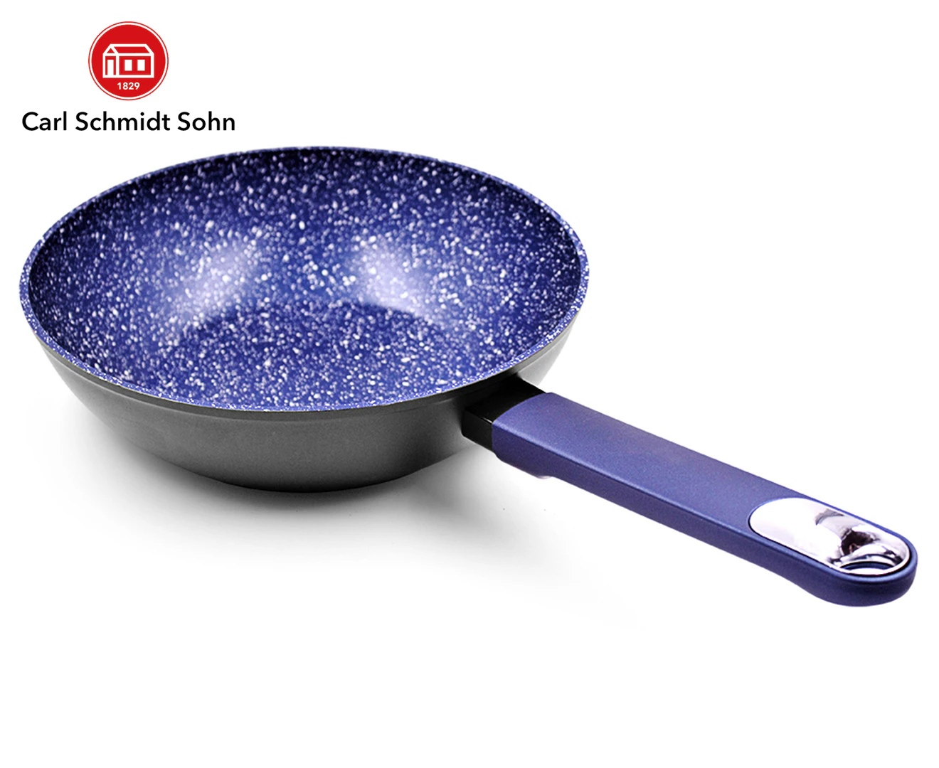 Carl Schmidt Sohn 24cm Marburg Non-Stick Wok - Granite Blue