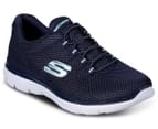 Skechers Women's Summits Sportstyle Shoes - Navy Light Blue 2