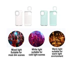 Mobile Phone Protective Phone Case with Fill Light and Reverse Charging Function - iPhone 12P- White