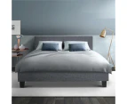 Neo Bed Frame Fabric - Grey Double