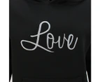 FIL Women's Tracksuit 2pc Set Hoodie Loungewear - Love/Black