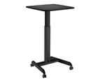 Desky Zero Pedestal Stand Up Desk - Black