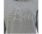 FIL Women's Tracksuit 2pc Set Hoodie Loungewear - Love/Light Grey