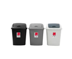 2x Boxsweden 20L Trash Bin 35x27cm w/Swing Lid Garbage Can Rubbish Waste Basket