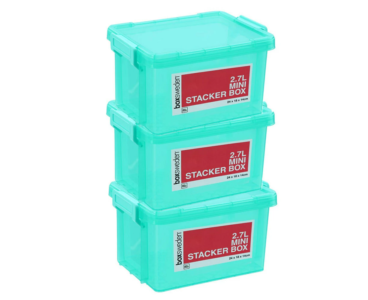 Boxsweden Clip Lock Storage Box 6 Assorted 4PK 5L 1EA