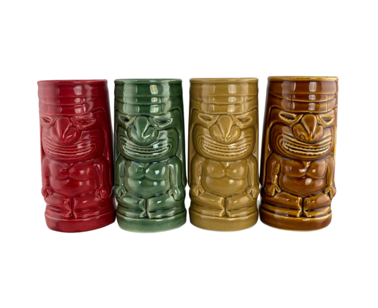 Ceramic Tiki Mugs The Chief Pack of 4