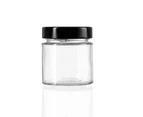Black Soho Screw Top Glass Preserve Jars 125ml (Pack of 4)