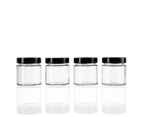 Black Soho Screw Top Glass Preserve Jars 125ml (Pack of 4)
